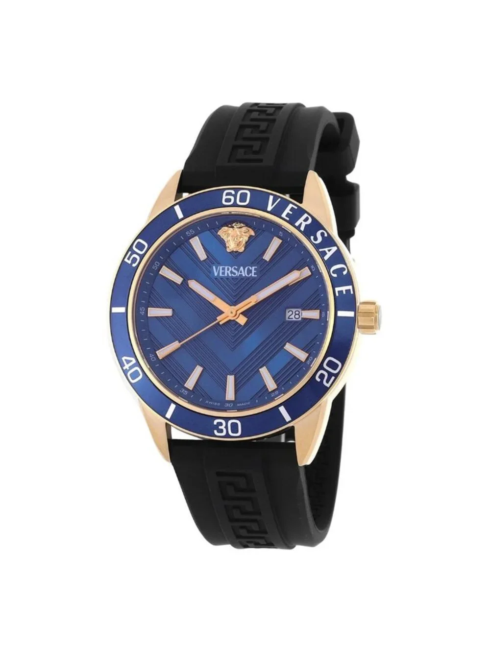 NWT Versace Greca Urban Quartz Blue Dial Men's Watch